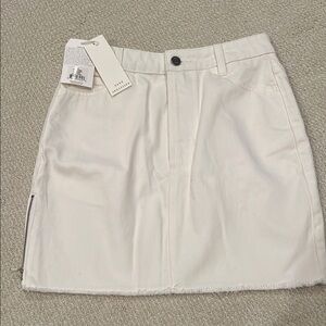 Obey white denim skirt